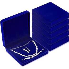 Yinkin 6 Pcs Velvet Jewelry Set Box Jewelry Gift Boxes Earring Ring Bracelet Necklace Gift Box Empty Jewelry Boxes Jewelry Storage Case Jewelry Storage Holder for Wedding Travel (Black) in Saudi Arabia