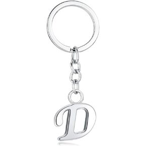 Stylish Letter Simple Alphabet Key Ring Creative Charms for Handbags Alphabet Initial Letter Pendant with Key Ring (Letter:M) in Kuwait
