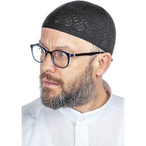 ihvan online قبعات كوفي تركية مسلمة منسوجة للرجال، تقي، تاكي، بيسي، قبعات إسلامية، هدايا إسلامية، مقاس قياسي
