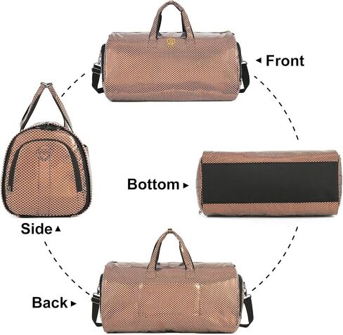 Modoker Leather Garment Bag for Travel – 2-in-1 Carry-On Suit Bag & Weekender for Women – Wedding Dress Luggage with Shoe Compartment & Shoulder Strap – Ideal for Business Trips,Pink in Kuwait