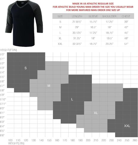 DESPLATO Men's Casual Cool 3/4 Sleeve V Neck Active Baseball Sports Running Hiking Gym T Shirts in Kuwait