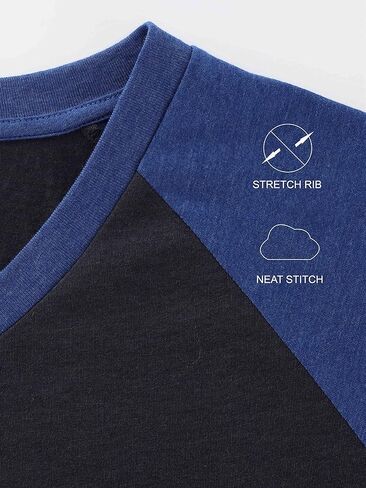 DESPLATO Men's Casual Cool 3/4 Sleeve V Neck Active Baseball Sports Running Hiking Gym T Shirts in Kuwait