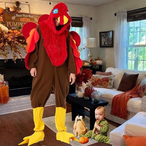 Gardentime تركيا زي الكبار عيد الشكر هالوين نيسيي تأثيري الزي 3 قطعة متعة البدلة للرجال والنساء عطلة الطرف in Kuwait