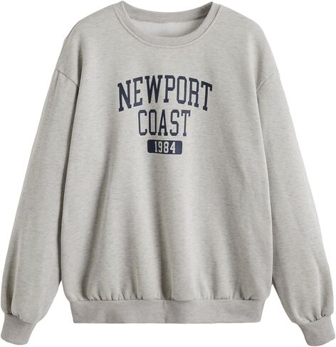 سويت شيرت نسائي كاجوال من SweatyRocks بأكمام طويلة وطباعة جرافيك in Kuwait