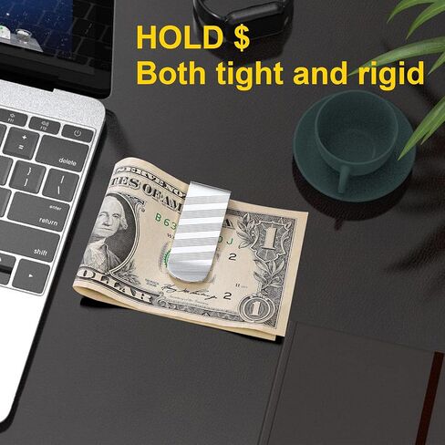 ChainsPro Men Personalized Money Clip, 316L Stainless Steel/Gold Plated/Black, for Father's Day/Xmas Gift-Send Gift Box in Saudi Arabia