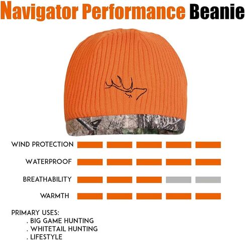 قبعة EDTREK عالية الأداء من الصوف الأكريليكي القابل للعكس للقبعات المحبوكة المموهة للطقس البارد in Kuwait