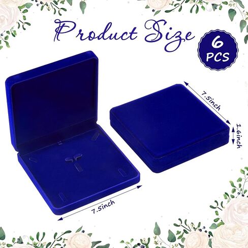 Yinkin 6 Pcs Velvet Jewelry Set Box Jewelry Gift Boxes Earring Ring Bracelet Necklace Gift Box Empty Jewelry Boxes Jewelry Storage Case Jewelry Storage Holder for Wedding Travel (Black) in Kuwait