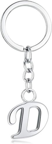 Stylish Letter Simple Alphabet Key Ring Creative Charms for Handbags Alphabet Initial Letter Pendant with Key Ring (Letter:M) in Kuwait