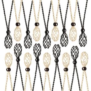 Anjiucc 18 Pieces Multicolor Necklace Cord Empty Stone Holder Empty Necklace Holder Crystal Stone Necklace Cord in Saudi Arabia