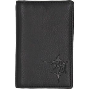 WEBER'S PREMIER LEATHER – Pursuit Series – Duo Fold Marlin Fishing Wallet for Men - Full Grain Leather & RFID Blocking