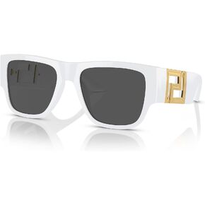 Versace Man Sunglasses White Frame, Dark Grey Lenses, 57MM in Saudi Arabia