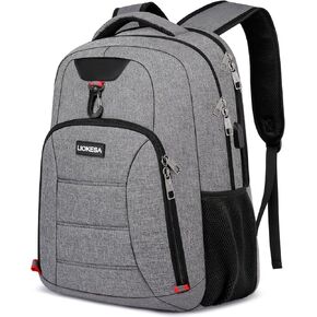 Laptop Backpack for Men Women, School Backpacks for Teen Boys Girls, Black Backpack with USB Charging Port, 15.6 Inch Water Resistant College Bookbag Daypack