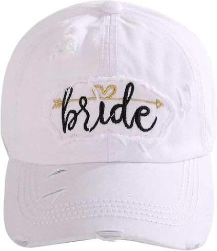 العروس قبيلة العازبة حزب المرأة قبعات البيسبول طاقم خمر مطرزة حفل زفاف قبعة in Kuwait