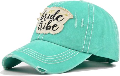 العروس قبيلة العازبة حزب المرأة قبعات البيسبول طاقم خمر مطرزة حفل زفاف قبعة in Kuwait