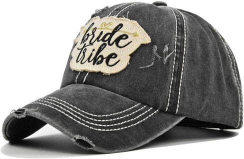 العروس قبيلة العازبة حزب المرأة قبعات البيسبول طاقم خمر مطرزة حفل زفاف قبعة in Kuwait