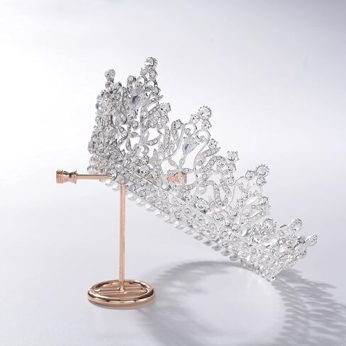 تيجان من الذهب الوردي للنساء من Eseres، تيجان عيد الميلاد، وتاج الملكة للحفلات الراقصة in Kuwait