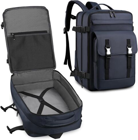 MIYCOO Travel Laptop Backpack, Extra Large Expandable Travel Backpack Airplane Approved Weekender Bag for Men Women, Water Resistant Lightweight Computer Backpack Blue in Kuwait