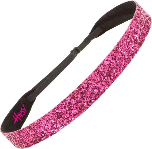 Hipsy Adjustable Non Slip Fashion Wide Bling Glitter Headbands for Women Girls & Teens 2-Pack (Black) in Saudi Arabia
