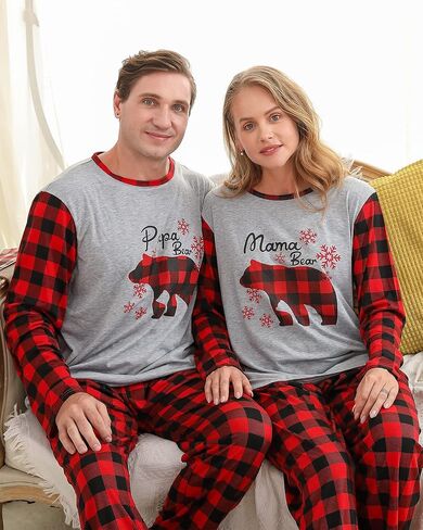 Kucnuzki عيد الميلاد منامة الأسرة بيجامة السراويل Pj مجموعة للنساء الرجال بيبي بوي فتاة الاطفال مطابقة منامة in Kuwait