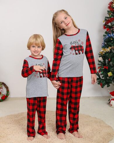 Kucnuzki عيد الميلاد منامة الأسرة بيجامة السراويل Pj مجموعة للنساء الرجال بيبي بوي فتاة الاطفال مطابقة منامة in Kuwait