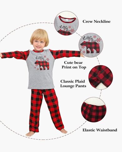 Kucnuzki عيد الميلاد منامة الأسرة بيجامة السراويل Pj مجموعة للنساء الرجال بيبي بوي فتاة الاطفال مطابقة منامة in Kuwait