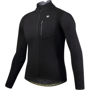 Santic Men's Cycling Bike Winter Jackets Windproof Fleece Thermal Warm UP Running Bike Bicycle Jacket Breathable Windbreaker