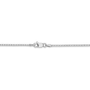 14k White Gold Classic Box Chain Necklace Bracelet or Anklet