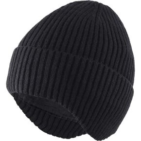 Connectyle Mens Daily Beanie Hat with Earflaps Warm Winter Hats Knit Skull Cap