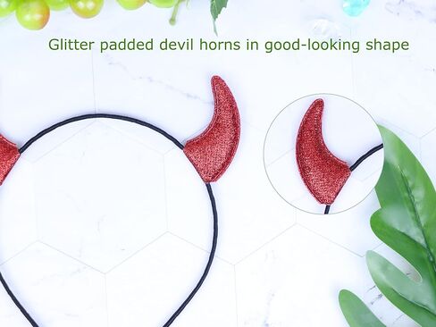 Bonnie Z. Leonardo Glitter Devil Horns Headband G Purple in Kuwait