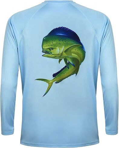 HDE Fishing Shirts for Men Long Sleeve UPF 50 Sun Protection Quick-Dry Outdoor Performance T-Shirt in Kuwait