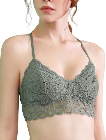 Luna & Sun Soft Simple Sexy Breathable Wirefree Lace Bralette in Kuwait