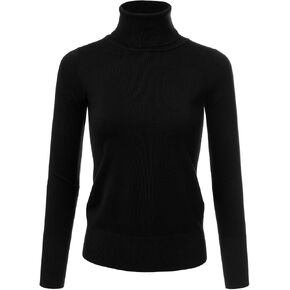 JJ Perfection Women's Stretch Knit Turtle Neck Long Sleeve Pullover Sweater in Kuwait