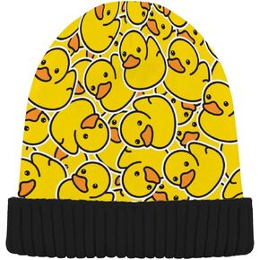 Sinestour Beanie Hats for Men Women Soft Warm Womens Winter Hats Mens Slouchy Beanie Cuffed Black Beanies