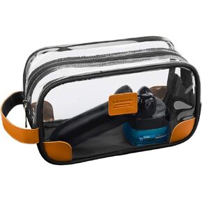 Lermende Toiletry Bag for Men and Women, Mens Toiletry Bag for Traveling.Clear Shaving Dopp Kit for Men Travel Toiletry Bag Unisex Bathroom Travel Bag for Toiletries(Blue)
