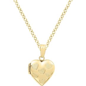 Amazon Collection Girls Engraved Heart Locket
