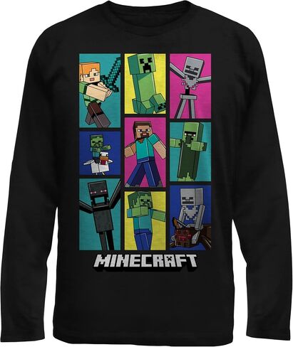 تي شيرت Minecraft محاصر بأكمام طويلة مرخص من Big Boys Youth in Saudi Arabia