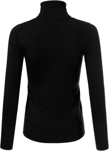 JJ Perfection Women's Stretch Knit Turtle Neck Long Sleeve Pullover Sweater in Kuwait