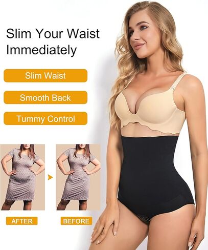 ملابس داخلية للنساء من Gotoly، سراويل داخلية للتحكم في البطن، بدون خياطة عالية الخصر، رافعة للمؤخرة، مدرب خصر قصير، حزام تشكيل الجسم in Kuwait