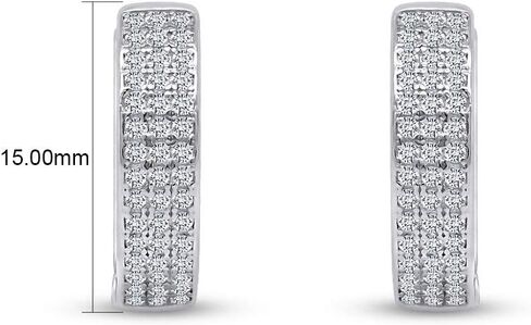 14k White Gold Plated 925 Sterling Silver Cartilage Hoop Huggies Hoop Earrings Jewelry Gift For Women Valentine's Day Christmas New Year Birthday in Kuwait