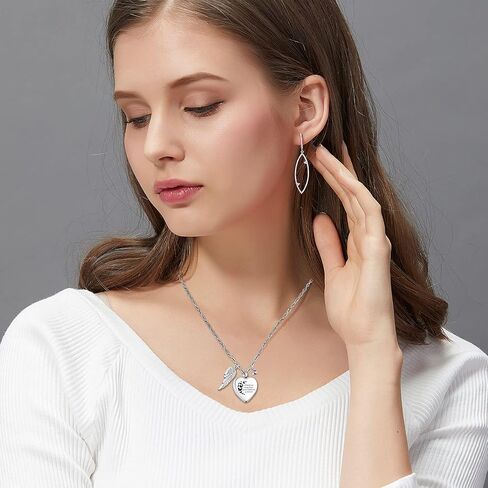 XIUDA Heart Cremation Jewelry for Ashes Urn Necklace with Birthstones Ash Necklace Memorial Cremation Necklaces for Women-I'll Hold You in My Heart Until I Hold You in Heaven in Kuwait