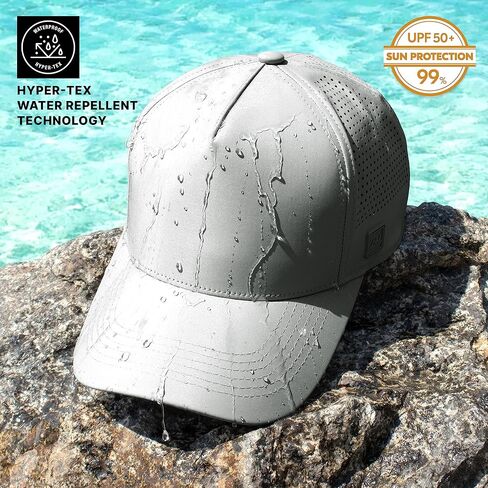 CHOK.LIDS Waterproof Ball Cap Cooling Mesh Running Baseball Cap Breathable Quick Dry Outdoor Sport Fitted Hat for Men Women in Kuwait