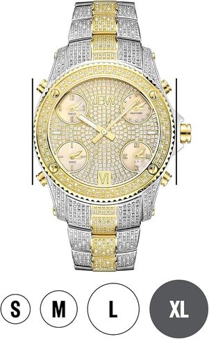 JBW Men's Luxury Jet Setter 2.34 ctw Diamond Wrist Watch with Stainless Steel Link Bracelet in Saudi Arabia