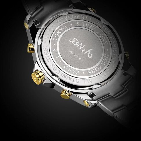 JBW Men's Luxury Jet Setter 2.34 ctw Diamond Wrist Watch with Stainless Steel Link Bracelet in Saudi Arabia
