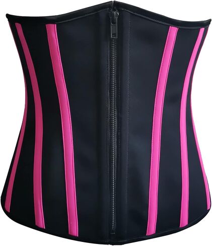 RZY Women's Underbust Latex Sport Girdle Waist Trainer Corsets Hourglass Body Shaper with Steel Bones Extender in Saudi Arabia