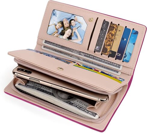 UTO Wallet for Girls Leather Vegan Small Wallet Cat Pendant Card Phone Holder Zipper Coin Women Purse 543 in Kuwait