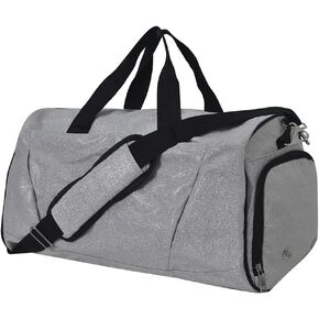 NGIL Glitter Cheers Sports Gym Duffel with Shoe Compartment(Glitter-Black)