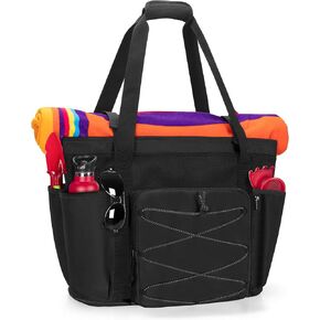 Fasrom Large Mesh Beach Bag with Zipper Bottom, Oversized Beach Bag Tote with Wet & Dry Separation for Pool or Beach Travel