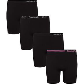 Reebok Girls' Underwear - Long Leg Seamless Playground Shorts (4 Pack)