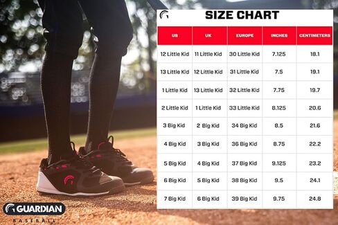 Guardian Bolt Youth Baseball Turf Shoes - Baseball Cleats for Boys and Girls Softball Shoes - Lightweight - Supportive - Comfortable Design in Saudi Arabia
