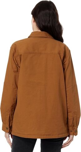 Carhartt Women's Plus Size Rugged Flex Loose Fit Canvas Fleece-Lined Shirt Jac in Saudi Arabia